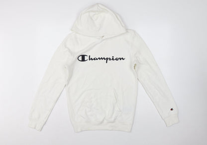 Champion Men’s Ivory XS Pullover Logo Hoodie Hooded Fleece