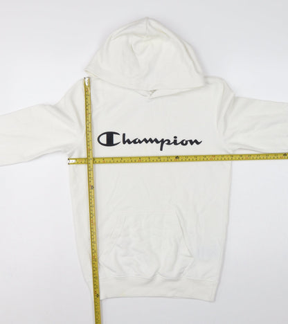 Champion Men’s Ivory XS Pullover Logo Hoodie Hooded Fleece