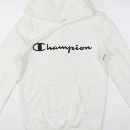 Champion Men’s Ivory XS Pullover Logo Hoodie Hooded Fleece