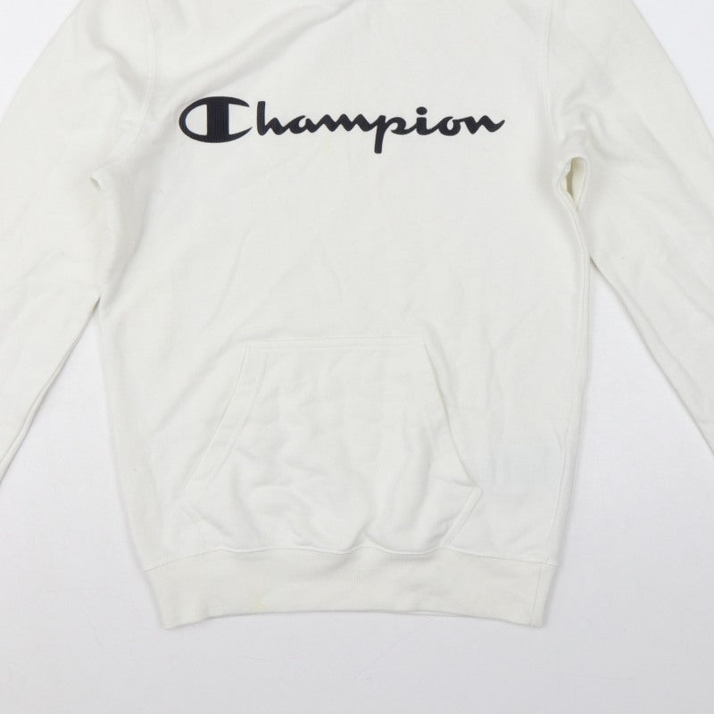 Champion Men’s Ivory XS Pullover Logo Hoodie Hooded Fleece