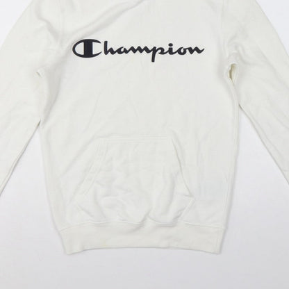 Champion Men’s Ivory XS Pullover Logo Hoodie Hooded Fleece