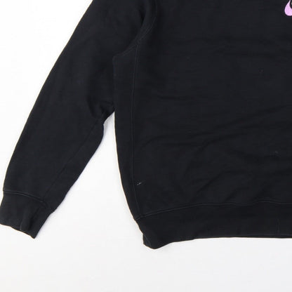 Nike Men Black M Pullover Crew Neck Embroidered Logo Sweatshirt
