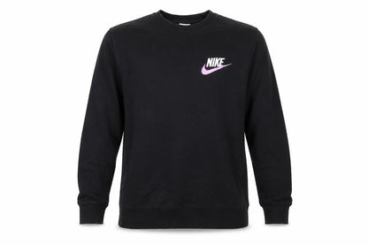 Nike Men Black M Pullover Crew Neck Embroidered Logo Sweatshirt