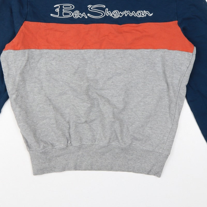 Ben Sherman Men's Multicoloured M Pullover Logo Sweatshirt