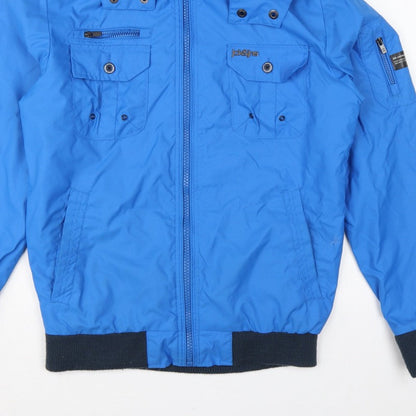 Jack & Jones Men’s Blue M Hooded Full Zip Utility Jacket