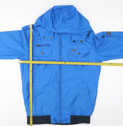 Jack & Jones Men’s Blue M Hooded Full Zip Utility Jacket