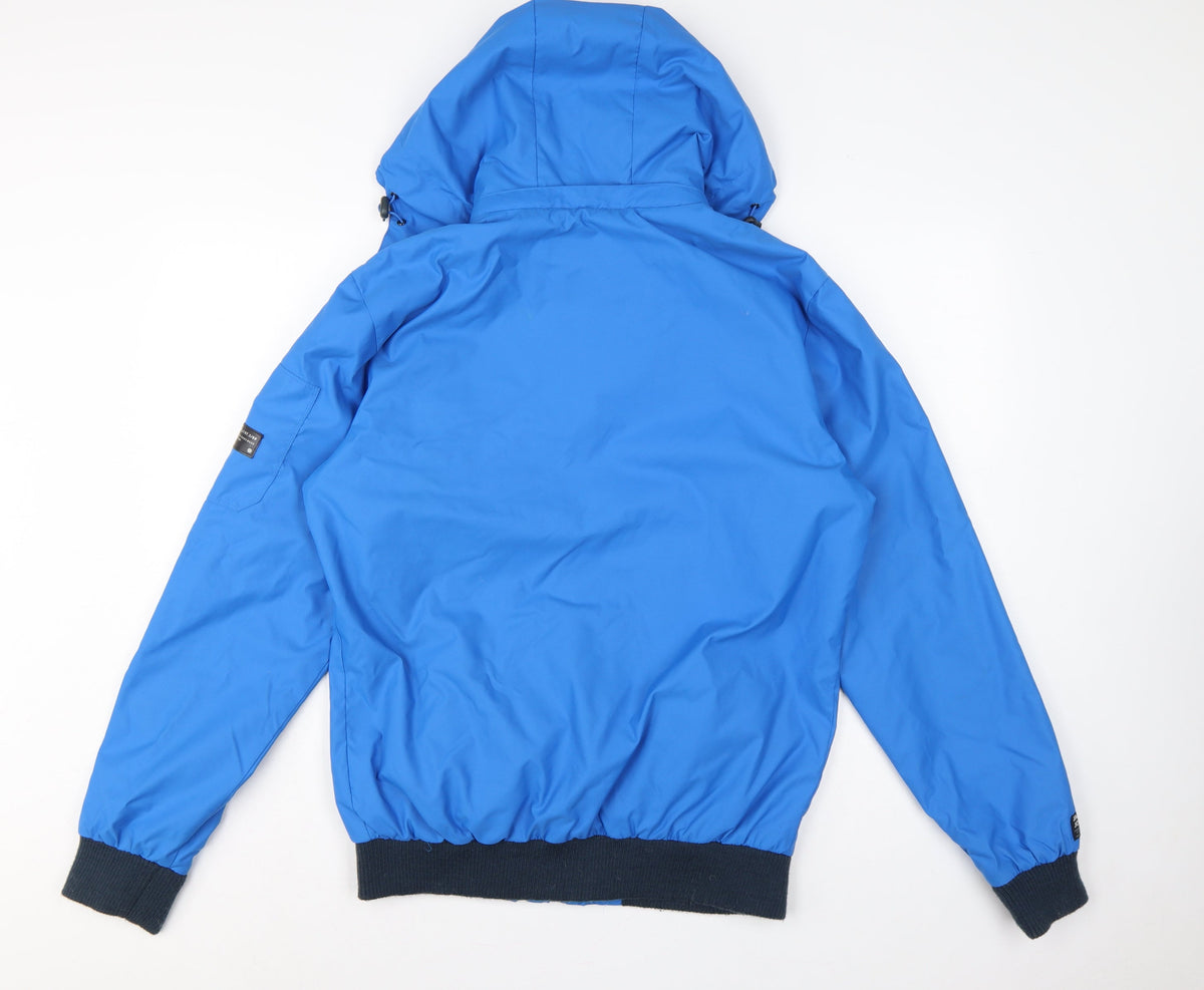 Jack & Jones Men’s Blue M Hooded Full Zip Utility Jacket