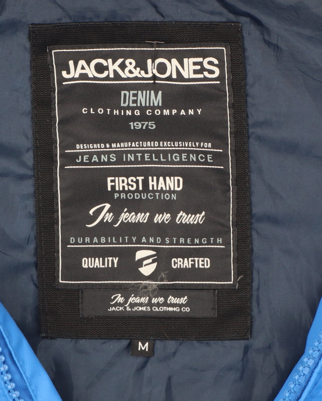Jack & Jones Men’s Blue M Hooded Full Zip Utility Jacket