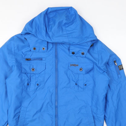 Jack & Jones Men’s Blue M Hooded Full Zip Utility Jacket