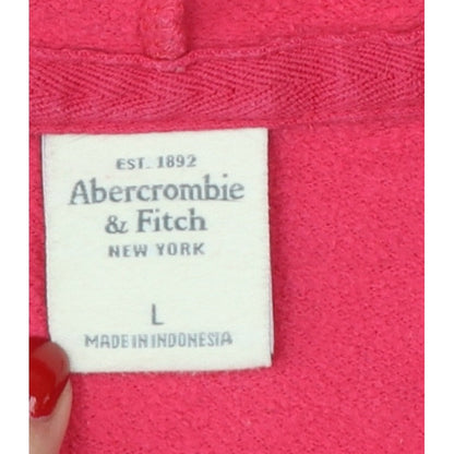 Abercrombie & Fitch Women’s Pink L Full Zip Logo Hoodie