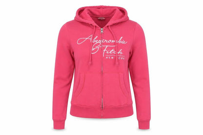 Abercrombie & Fitch Women’s Pink L Full Zip Logo Hoodie