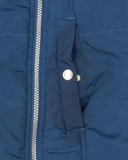 Regatta Women Blue UK 12 Long Quilted Puffer Coat Faux Fur Collar