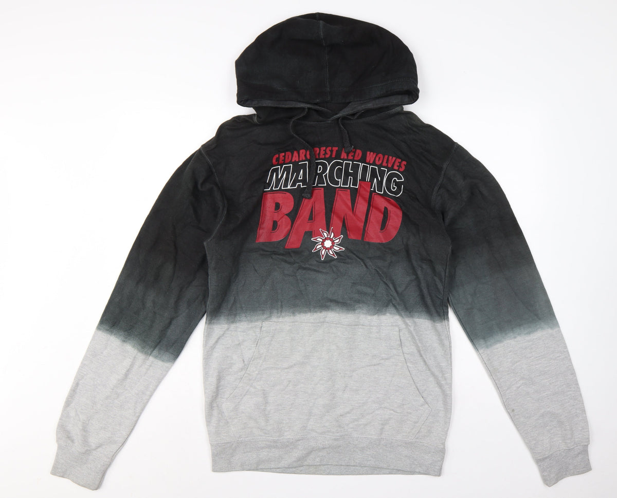 Fan Cloth Men Black Grey L Pullover Hoodie Cedar Crest Marching Band