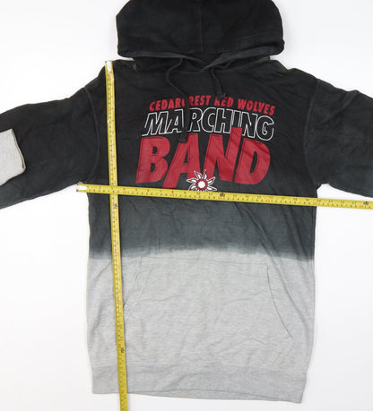 Fan Cloth Men Black Grey L Pullover Hoodie Cedar Crest Marching Band