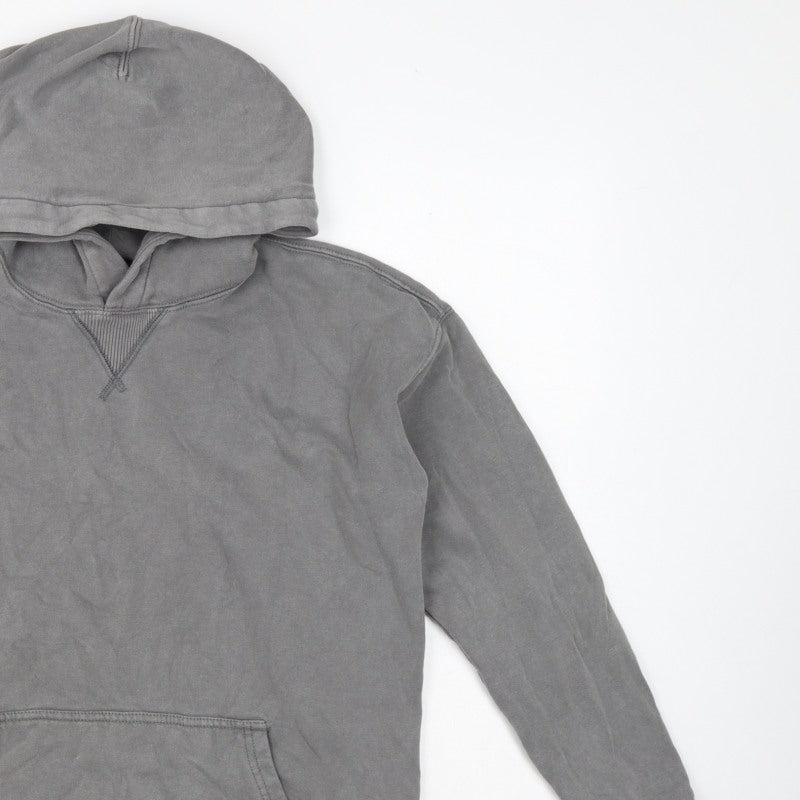 Abercrombie Kids Boys Grey Pullover Hoodie 15-16 Years Fleece Pocket