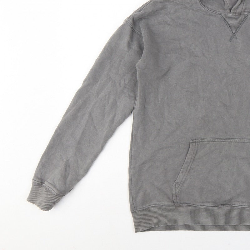 Abercrombie Kids Boys Grey Pullover Hoodie 15-16 Years Fleece Pocket