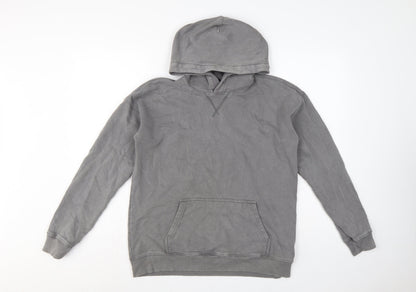 Abercrombie Kids Boys Grey Pullover Hoodie 15-16 Years Fleece Pocket