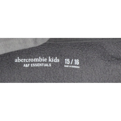 Abercrombie Kids Boys Grey Pullover Hoodie 15-16 Years Fleece Pocket