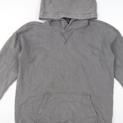 Abercrombie Kids Boys Grey Pullover Hoodie 15-16 Years Fleece Pocket