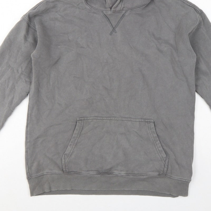 Abercrombie Kids Boys Grey Pullover Hoodie 15-16 Years Fleece Pocket