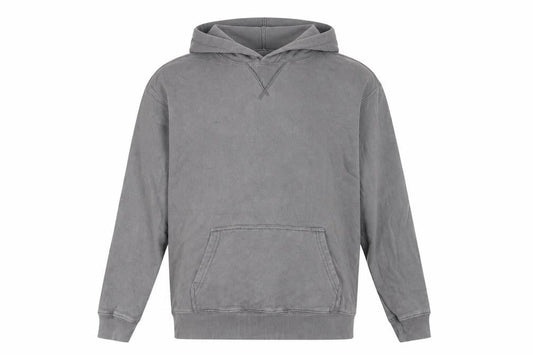 Front view of Abercrombie Kids boys’ grey pullover hoodie 15-16 years fleece pocket