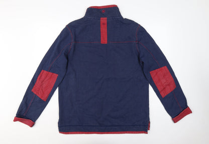 Fat Face Men’s Navy M 1/4 Zip High Neck Cotton Sweatshirt