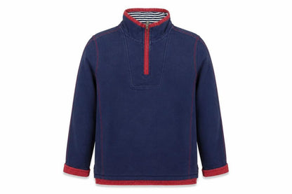 Fat Face Men’s Navy M 1/4 Zip High Neck Cotton Sweatshirt