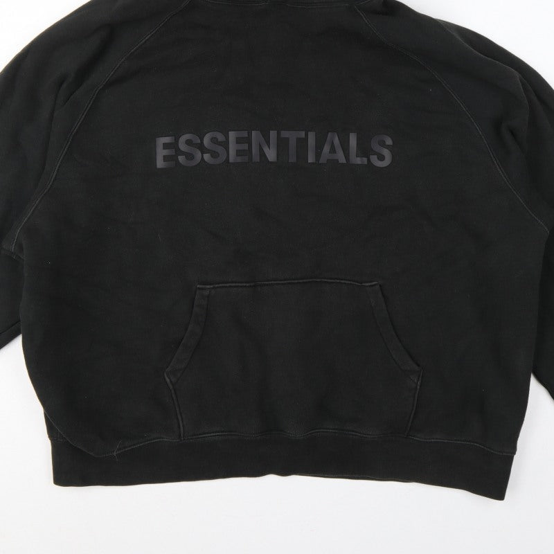Essentials Fear of God Men’s Black XL Pullover Logo Hoodie