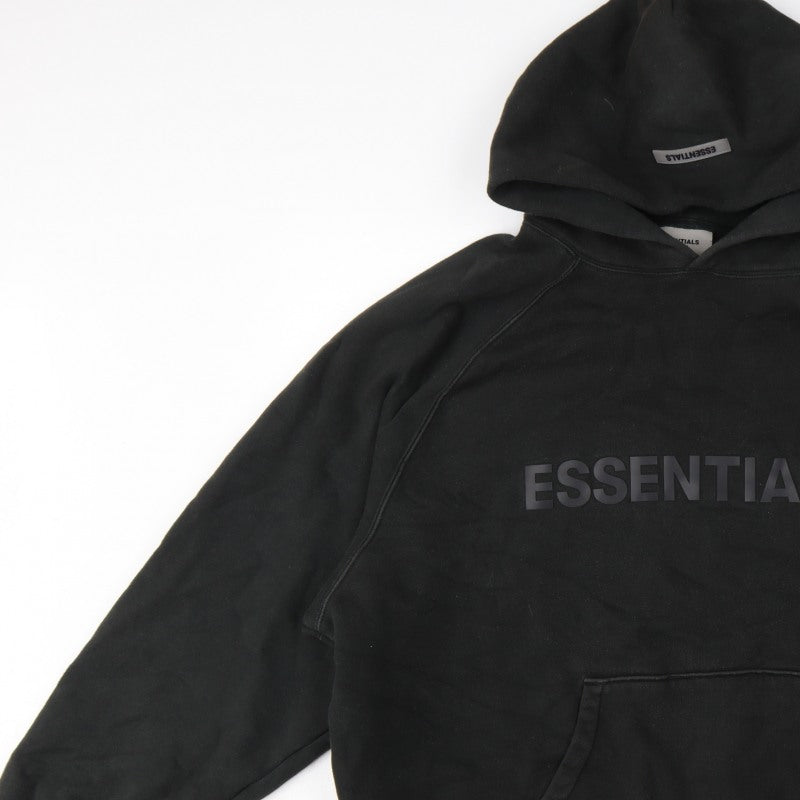 Essentials Fear of God Men’s Black XL Pullover Logo Hoodie