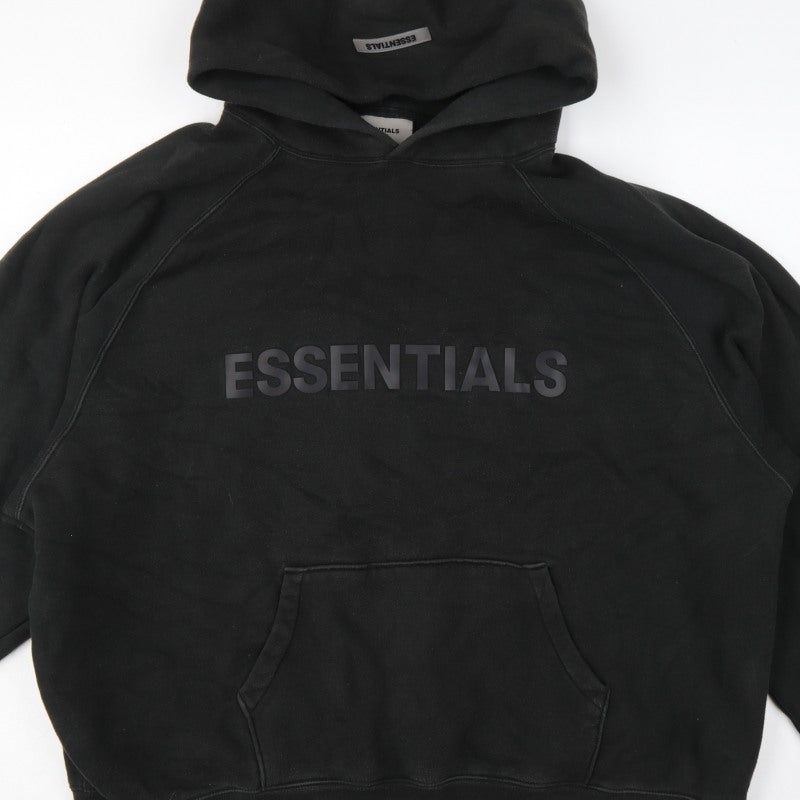 Essentials Fear of God Men’s Black XL Pullover Logo Hoodie