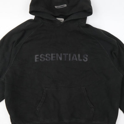 Essentials Fear of God Men’s Black XL Pullover Logo Hoodie