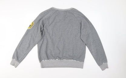 Harry Potter Unisex Grey L Hufflepuff Graphic Pullover Sweatshirt