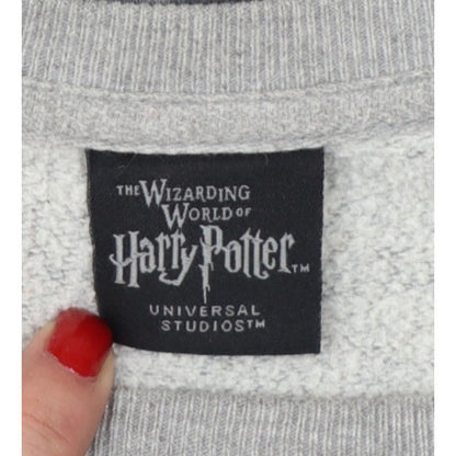 Harry Potter Unisex Grey L Hufflepuff Graphic Pullover Sweatshirt