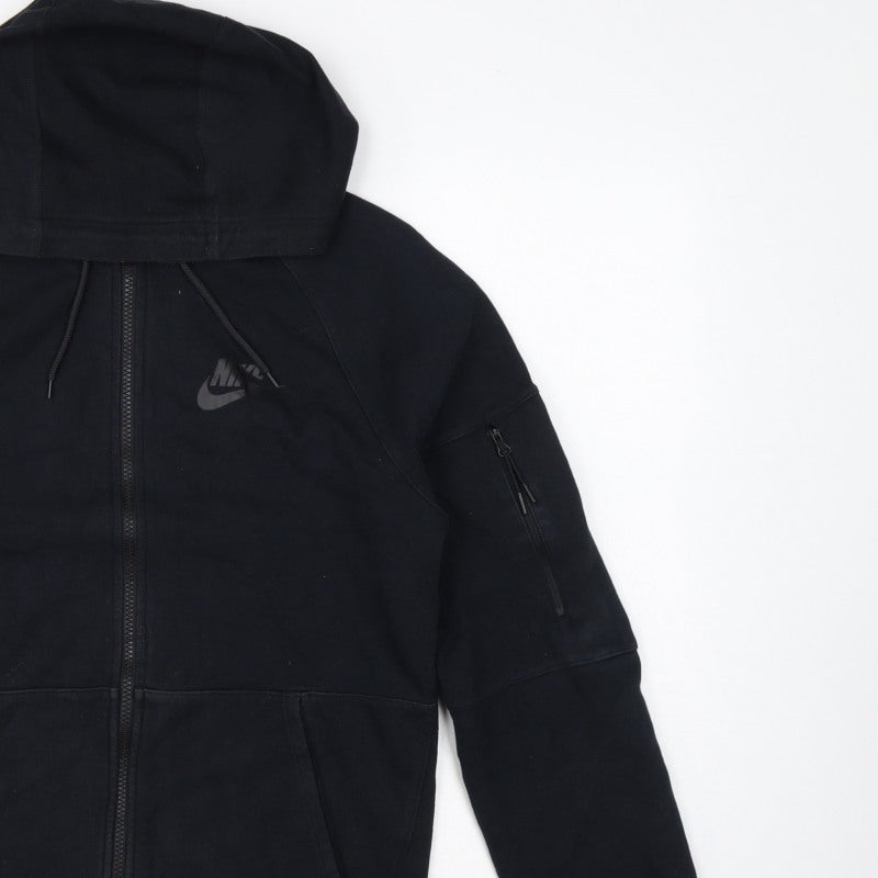Nike Men’s Black S Full Zip Hooded Logo Sweatshirt Hoodie
