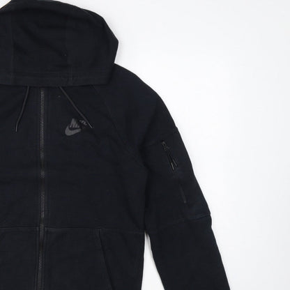 Nike Men’s Black S Full Zip Hooded Logo Sweatshirt Hoodie