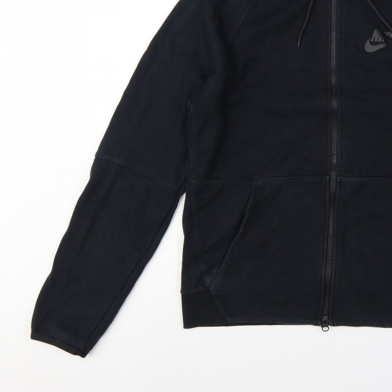 Nike Men’s Black S Full Zip Hooded Logo Sweatshirt Hoodie