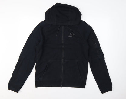 Nike Men’s Black S Full Zip Hooded Logo Sweatshirt Hoodie