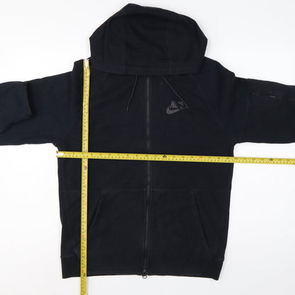 Nike Men’s Black S Full Zip Hooded Logo Sweatshirt Hoodie