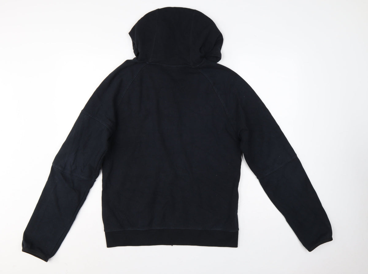 Nike Men’s Black S Full Zip Hooded Logo Sweatshirt Hoodie
