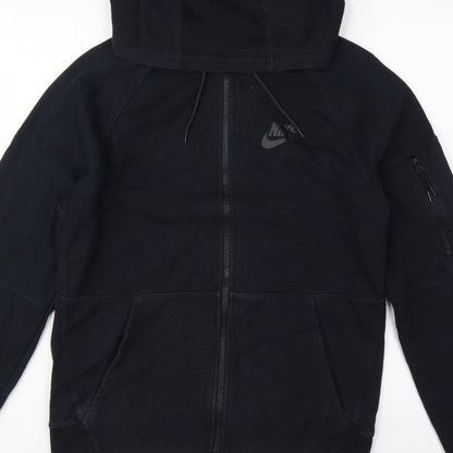 Nike Men’s Black S Full Zip Hooded Logo Sweatshirt Hoodie