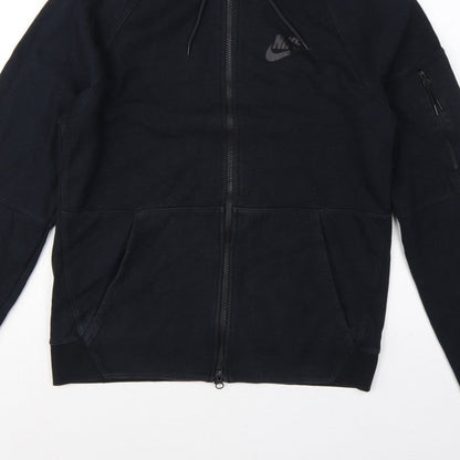 Nike Men’s Black S Full Zip Hooded Logo Sweatshirt Hoodie
