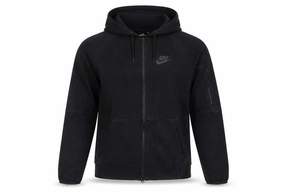 Nike Men’s Black S Full Zip Hooded Logo Sweatshirt Hoodie