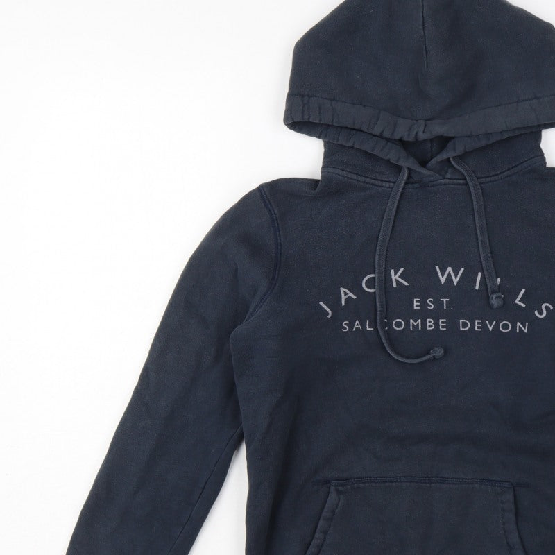 Jack Wills Women’s Navy Blue UK 10 Pullover Logo Hoodie