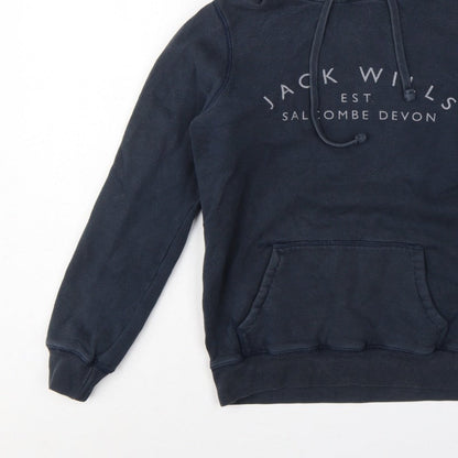 Jack Wills Women’s Navy Blue UK 10 Pullover Logo Hoodie