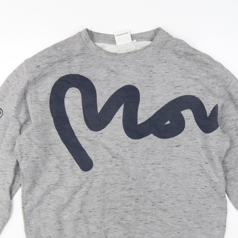 Money Men's Grey M Graphic Logo Crew Neck Pullover Sweatshirt