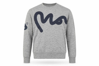 Money Men's Grey M Graphic Logo Crew Neck Pullover Sweatshirt