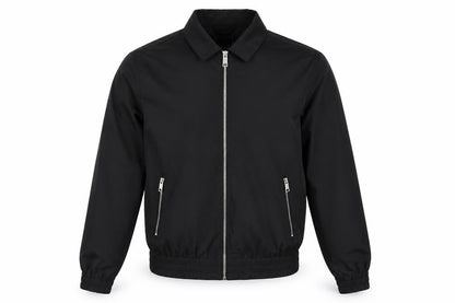 Brave Soul Men’s Black L Bomber Jacket Collared Full Zip