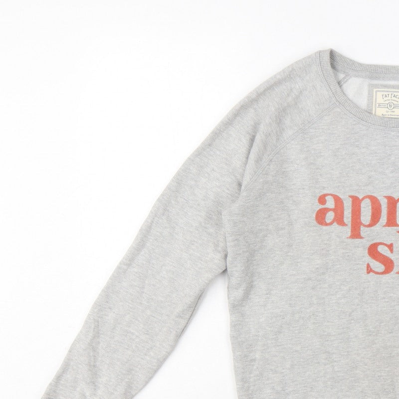 Fat Face Women’s Grey S Aprés Ski Graphic Pullover Sweatshirt