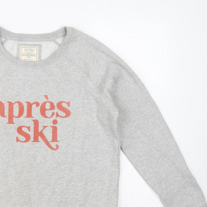Fat Face Women’s Grey S Aprés Ski Graphic Pullover Sweatshirt