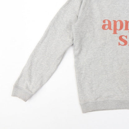 Fat Face Women’s Grey S Aprés Ski Graphic Pullover Sweatshirt